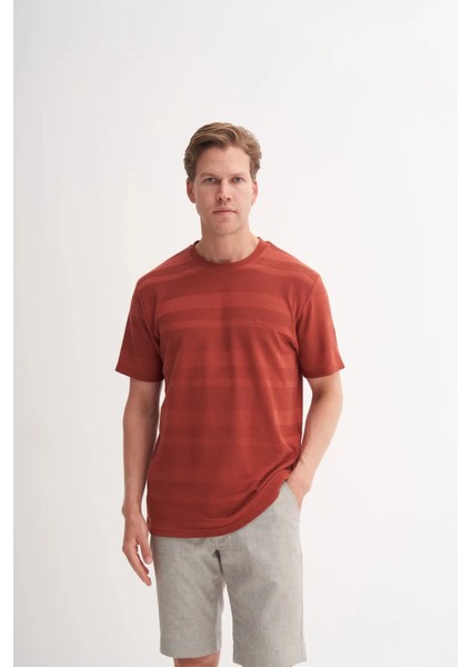 Cazador Bisiklet Yaka Regular Fit Örme Tişört 4123