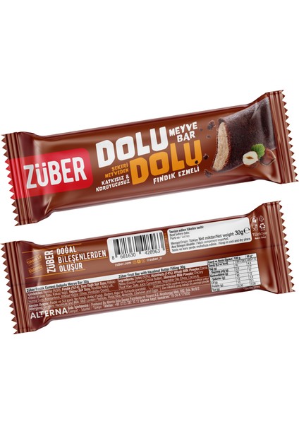 Dolu Dolu Meyve Bar Fındık Ezmeli 30G x 12 Adet