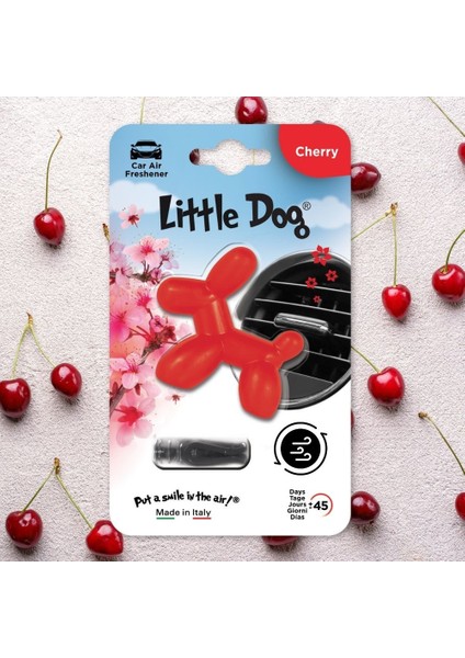 Little Dog Kiraz Araç Kokusu (Cherry) -45 Gün -Oto Kokusu Kalıcı Klima Parfüm