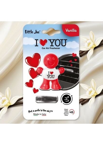 Seni Seviyorum Vanilya Araç Kokusu (I Love You)-45 Gün-Oto Kokusu Kalıcı Klima Parfüm