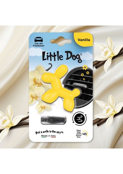 Little Dog Vanilya Araç Kokusu (Vanilla) -45 Gün -Oto Kokusu Kalıcı Klima Parfüm