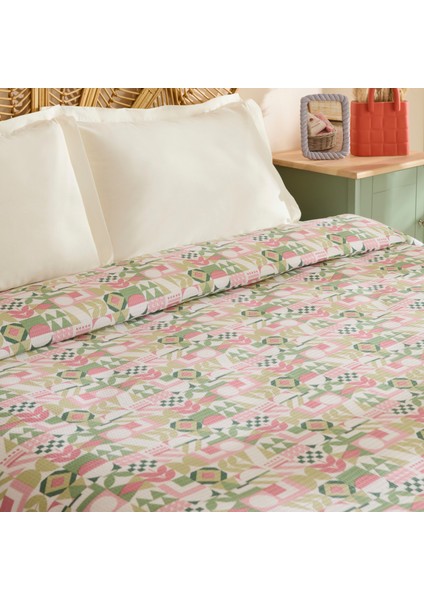 Tamina %100 Pamuk Çift Kişilik Tek Pike Gül Kurusu fırsatları