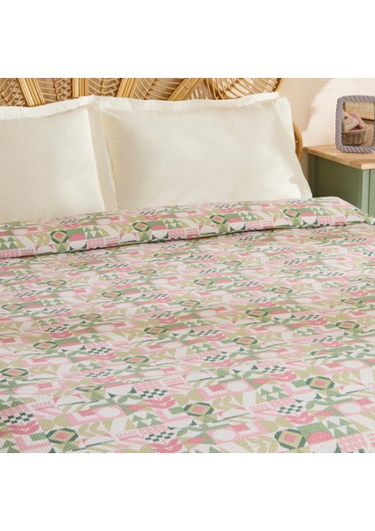 Tamina %100 Pamuk Çift Kişilik Tek Pike Gül Kurusu indirimleri