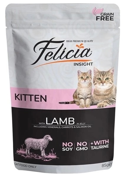 Felicia Tahılsız Kuzu Etli Pouch Yavru Konserve Kedi Maması 85 gr