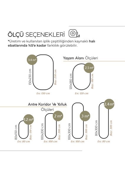 Glenn 616 Renkli Oval Halı Paspas Örgü Hasır Kilim Yolluk Dekoratif Mutfak Balkon Banyo Halısı