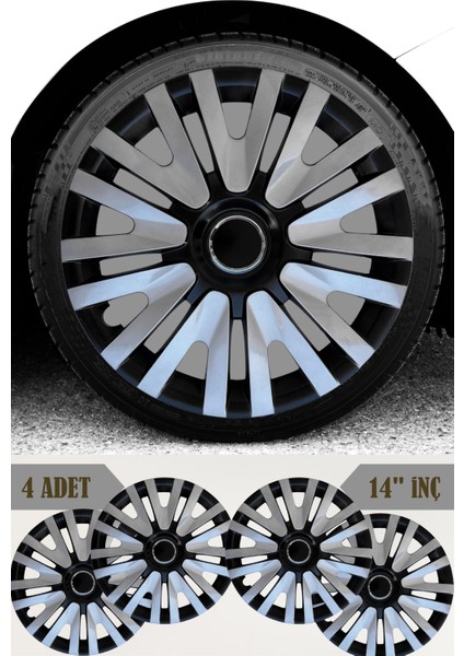 Nissan Pulsar Sunny Urvan Vanette 14'' Inç Jant Kapağı 4 Adet Çift Renk 307