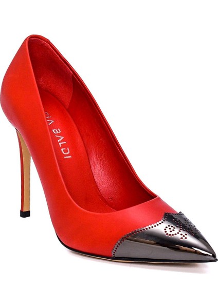 Sılan Kırmızı Hakiki Deri Kadın Stiletto & Abiye modelleri