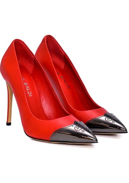 Sılan Kırmızı Hakiki Deri Kadın Stiletto & Abiye fırsatları