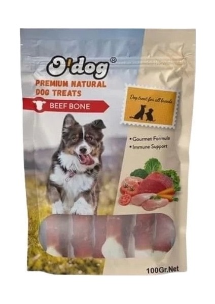 O Dog Dana Etli Sargılı Kemik Köpek Ödül Maması 100 gr