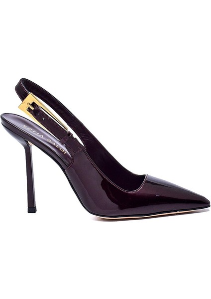 Sera Bordo Rugan Kadın Stiletto & Abiye