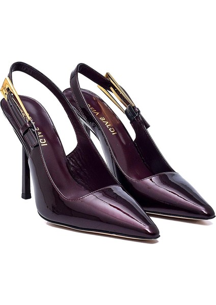 Sera Bordo Rugan Kadın Stiletto & Abiye modelleri