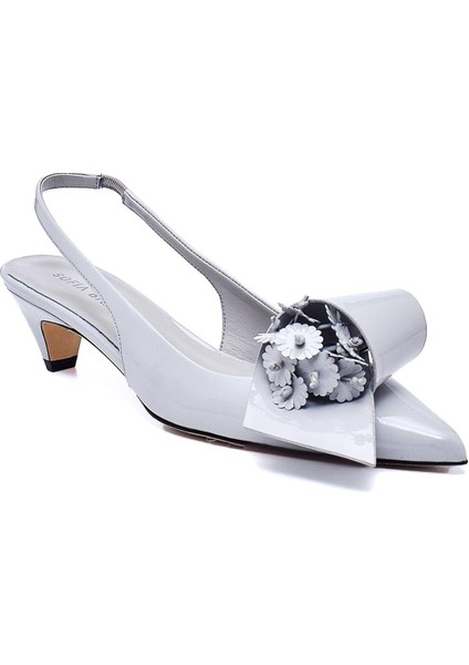 Sage Gri Rugan Kadın Stiletto & Abiye