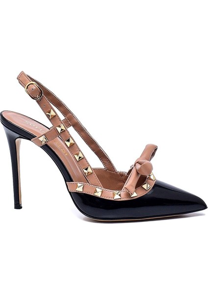 Hula Siyah Rugan Kadın Stiletto & Abiye