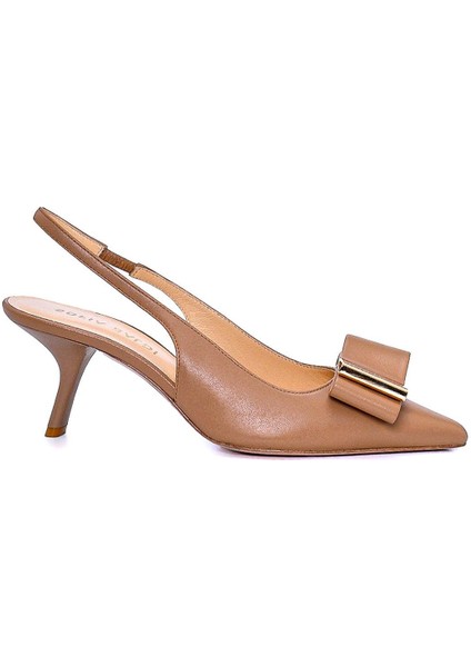 Searl Taba Hakiki Deri Kadın Stiletto & Abiye