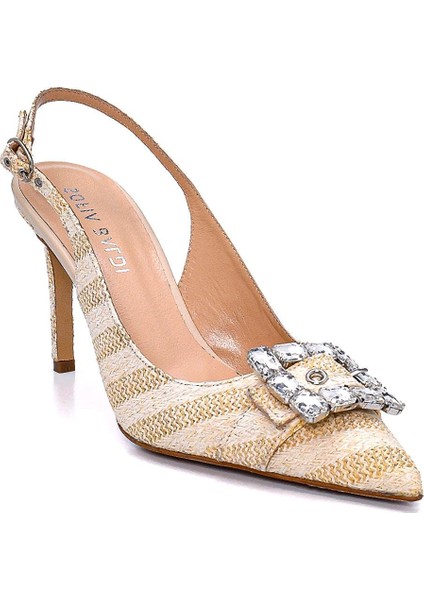 Poly Bej Tekstil Kadın Stiletto & Abiye