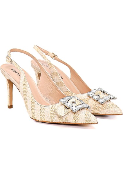 Poly Bej Tekstil Kadın Stiletto & Abiye