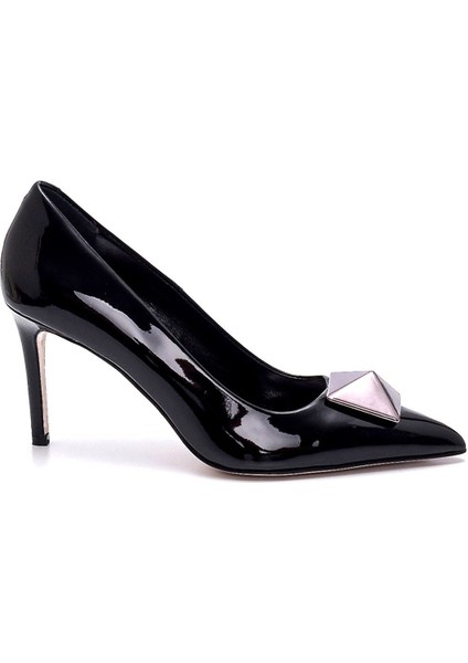 Mınu Siyah Rugan Kadın Stiletto & Abiye