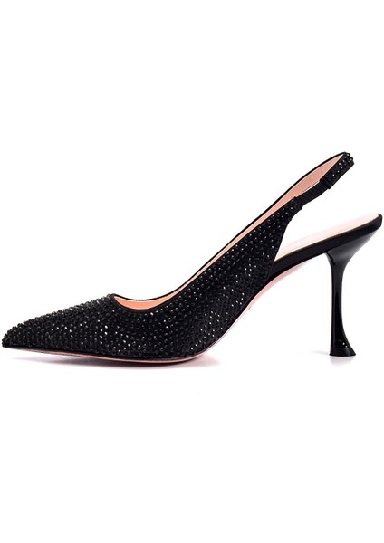 Sılvana Siyah Tekstil Kadın Stiletto & Abiye modelleri
