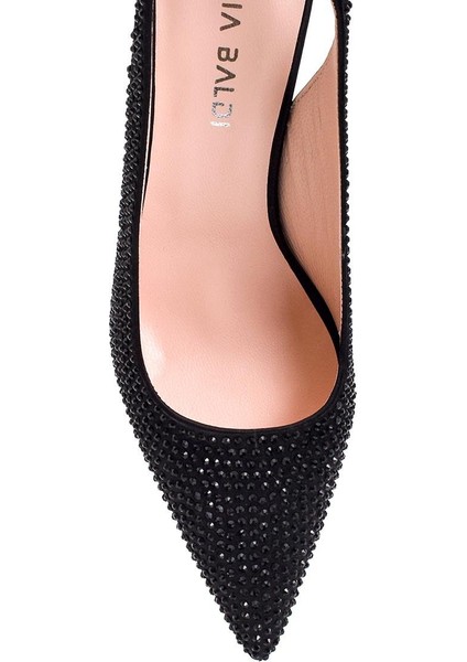 Sılvana Siyah Tekstil Kadın Stiletto & Abiye fırsatları