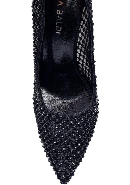 Flake Siyah Tekstil Kadın Stiletto & Abiye modelleri