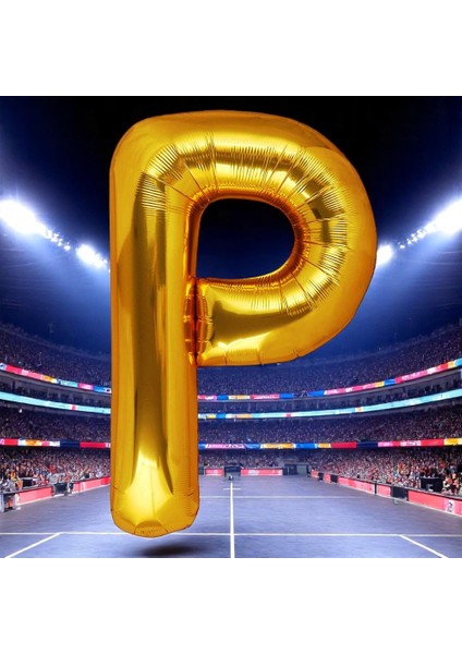 Vıp Yüksek Kalite 1 Metre Gold P Harfi Folyo Balon Gold P Harf Balon Helyum Gazına Uçan Balona Uygun