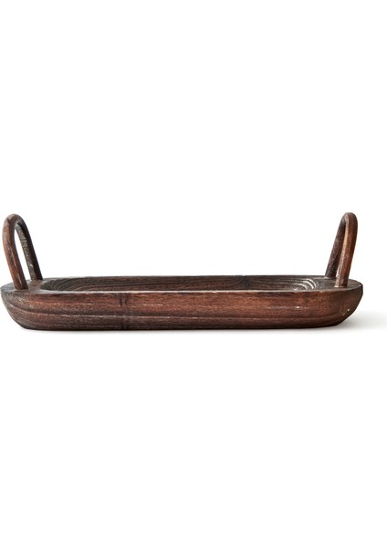 Bavola Kulplu Oval Tepsi - Küçük