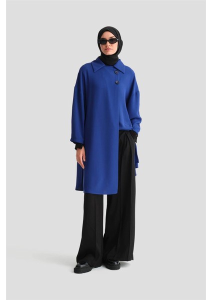 Yarım Astarlı Giy Çık 24K5605 Kobalt