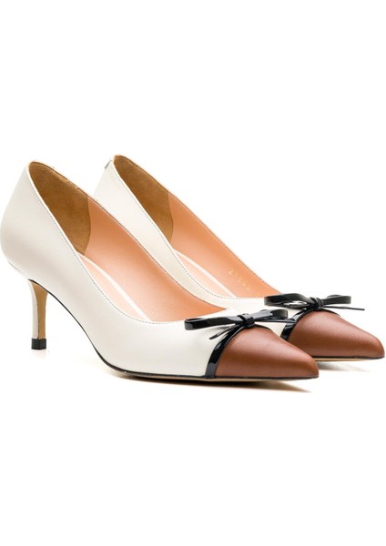 Aranco Bej Hakiki Deri Kadın Stiletto & Abiye modelleri