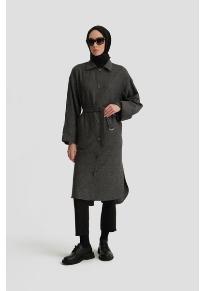 Keten Karışımlı Giy Çık 24K5601 Gri Melanj modelleri