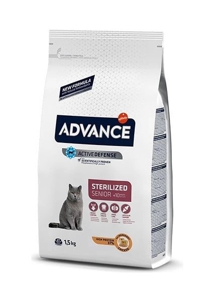 Advance Sterilised Senior +10 Yaş Kısırlaştırılmış Yaşlı Kedi Maması 1.5 kg