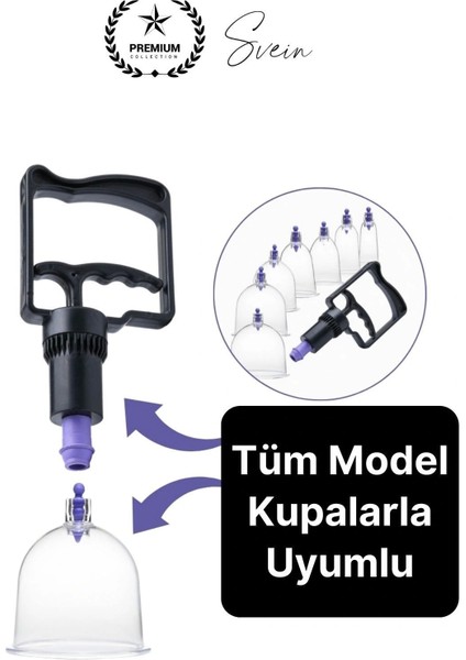Kolay Kullanım 4 Parmak Hacamat Pompası