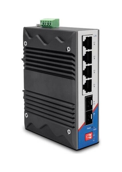 Longlıne LNGIGF4GT-M 2×1000BASE -X Sfp PORT+4×1000BASE-T RJ45 Port ,dual Power ,DC9-48V(REDUNDANCY) With Management Endüstriyel Switch