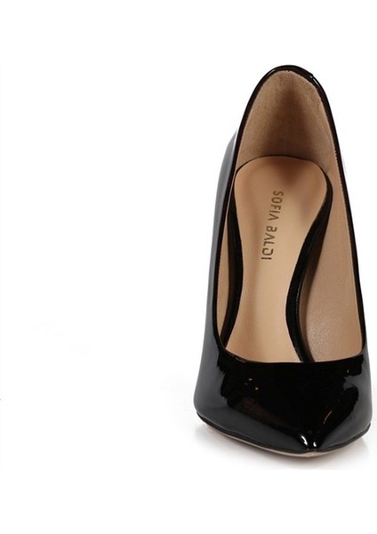 Elmaıra Siyah Rugan Kadın Stiletto & Abiye