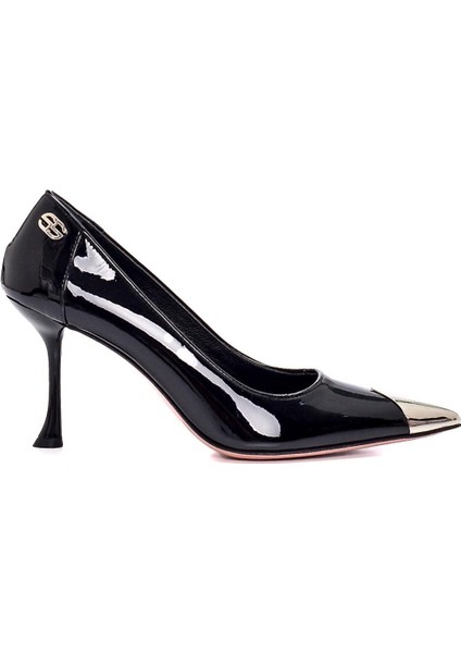 Levot Siyah Rugan Kadın Stiletto & Abiye