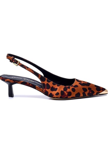 Parco Leopar Tekstil Kadın Stiletto & Abiye
