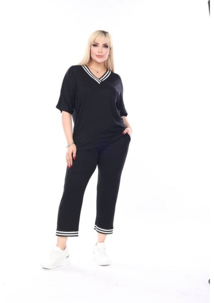 Büyük Beden Kapri Ikili Penye Takım modelleri