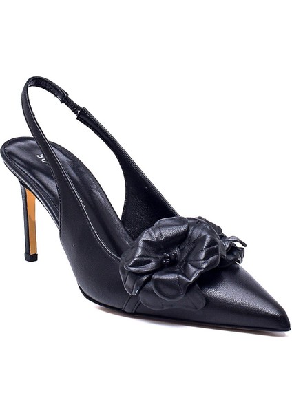Flora Siyah Hakiki Deri Kadın Stiletto & Abiye fiyatları