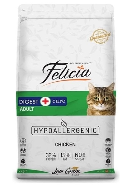 Felicia Düşük Tahıllı Hipoalerjenik Tavuklu Yetişkin Kedi Maması 2 kg