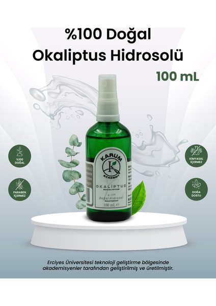 Okaliptus Hidrosolü Ferahlatıcı ve Arındırıcı Doğal Bitki Suyu 100ML