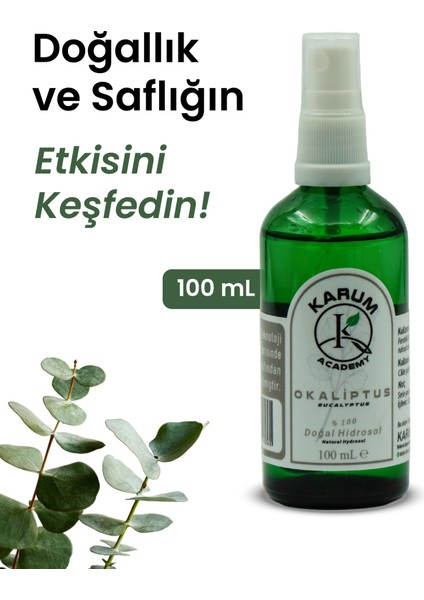 Okaliptus Hidrosolü Ferahlatıcı ve Arındırıcı Doğal Bitki Suyu 100ML fırsatları