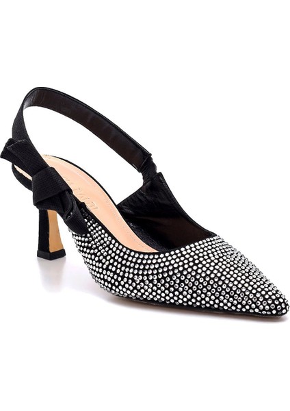 Zoran Siyah/gümüş Süet Kadın Stiletto & Abiye fiyatları