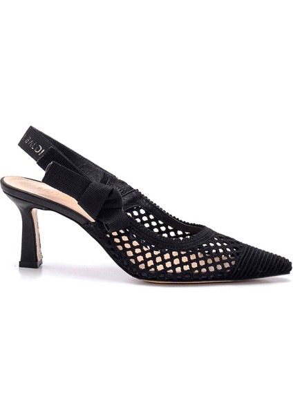 Hıra Siyah Tekstil Kadın Stiletto & Abiye