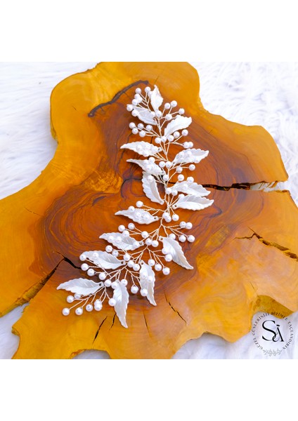 Tamamen El Yapımı Kristal Taşlı Şık ve Zarif Gelin Tacı ve Saç Aksesuarı