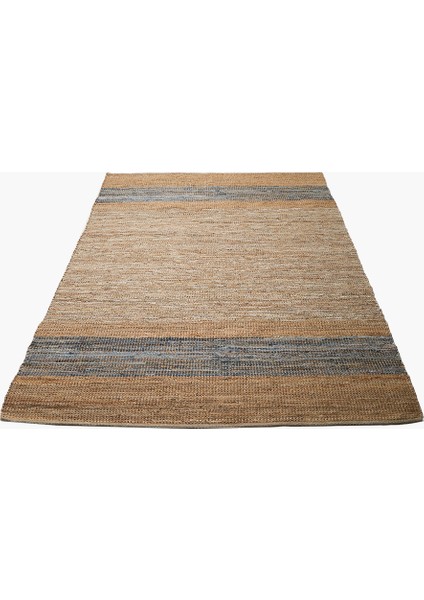 Rosel %10 Pamuk %65 Jüt %25 Deri El Dokuması Halı 200X300 cm