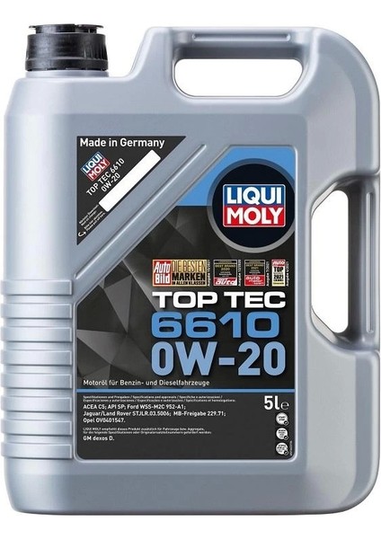 0W20 Motor Yağı Top Tec 6610 5 Litre (21662) 0W-20 Motor Yağı