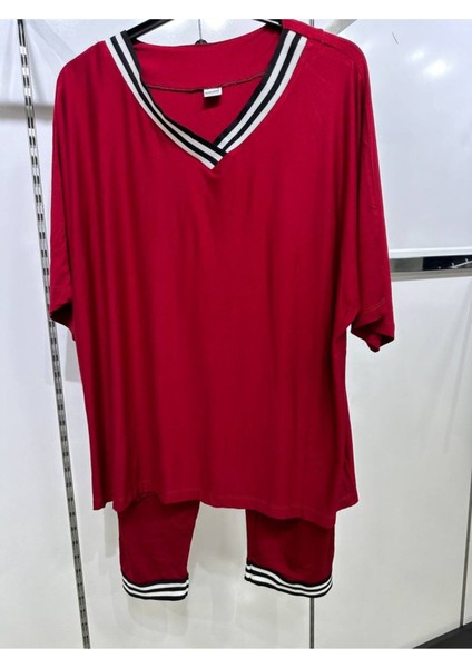 Büyük Beden Kapri Ikili Penye Takım