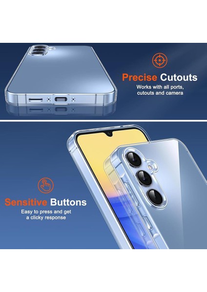 Galaxy S24 Fe Uyumlu Kılıf Kamera Korumalı Şeffaf Esnek Renksiz Silikon Kapak modelleri