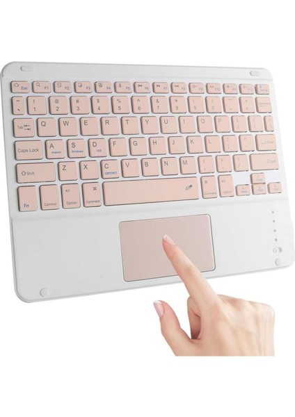Bluetooth Kablosuz Klavye | Touchpadli, Tüm Tablet ve Telefon Uyumlu, Ios Android Windows Destekli fiyatları