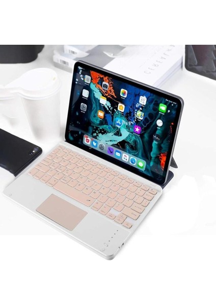 Bluetooth Kablosuz Klavye | Touchpadli, Tüm Tablet ve Telefon Uyumlu, Ios Android Windows Destekli modelleri