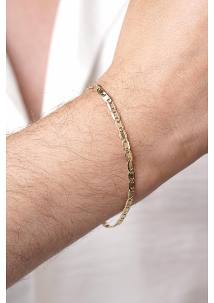 14 Ayar Altın Valentino Zincir Erkek Bileklik fiyatları